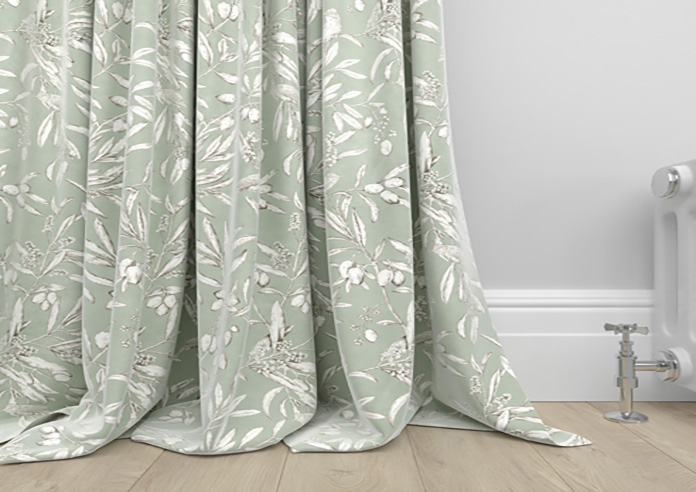Aviary Velvet, Eucalyptus - Made to Measure Curtain - Image 6